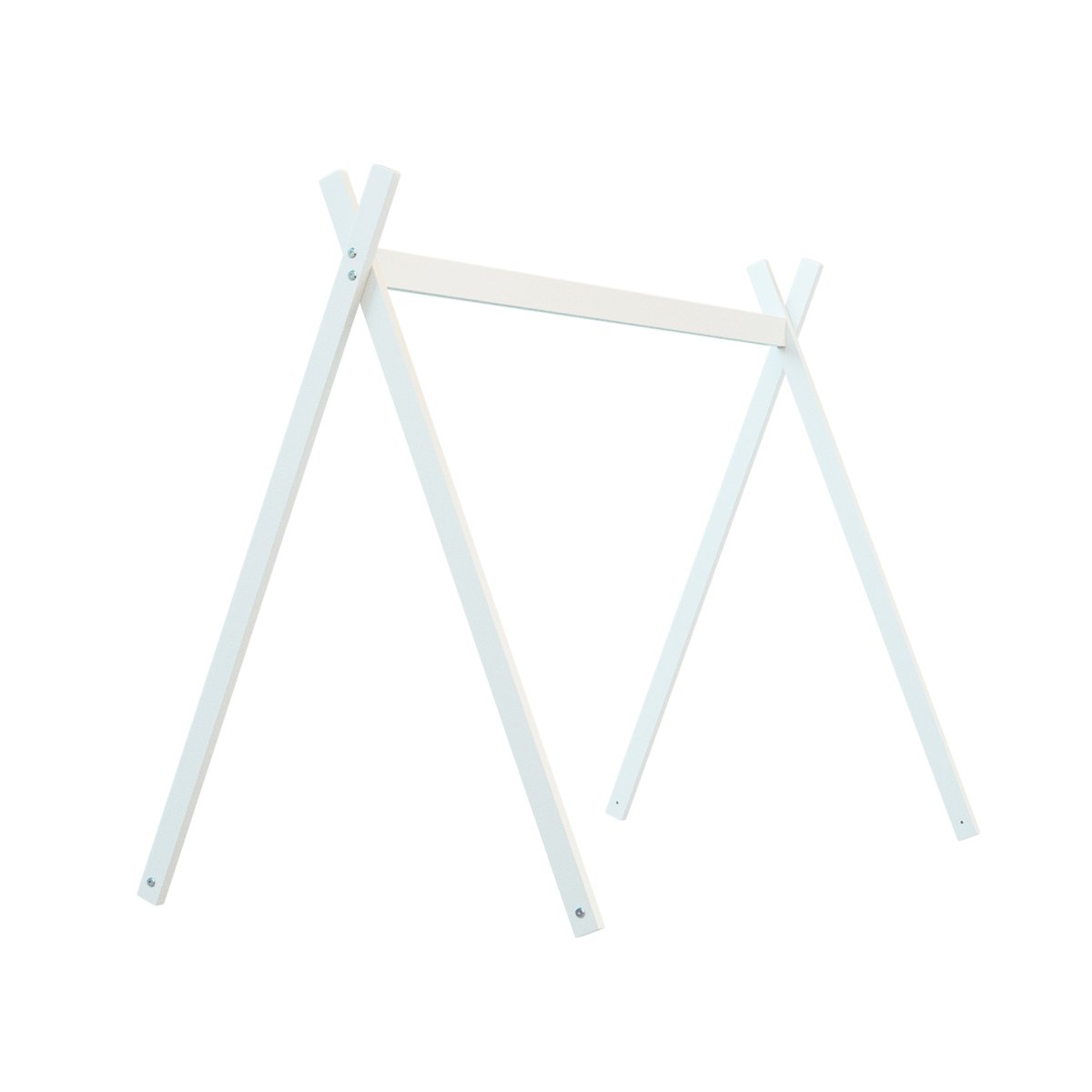 Lit bébé en bois 70 x 140 cm avec tipi blanc, WEBABY