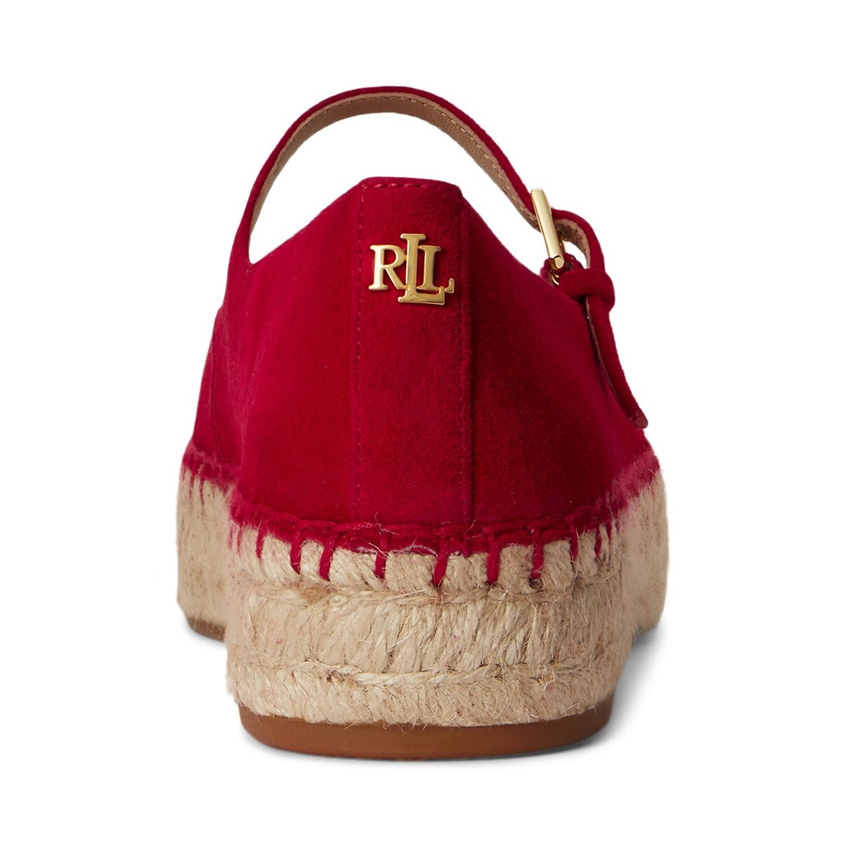 Ballerines babies espadrilles Luize rouge, LAUREN RALPH LAUREN