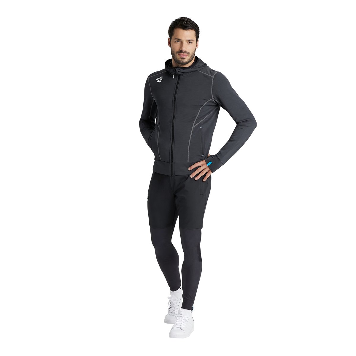 Veste de sport à capuche Spacer black, ARENA