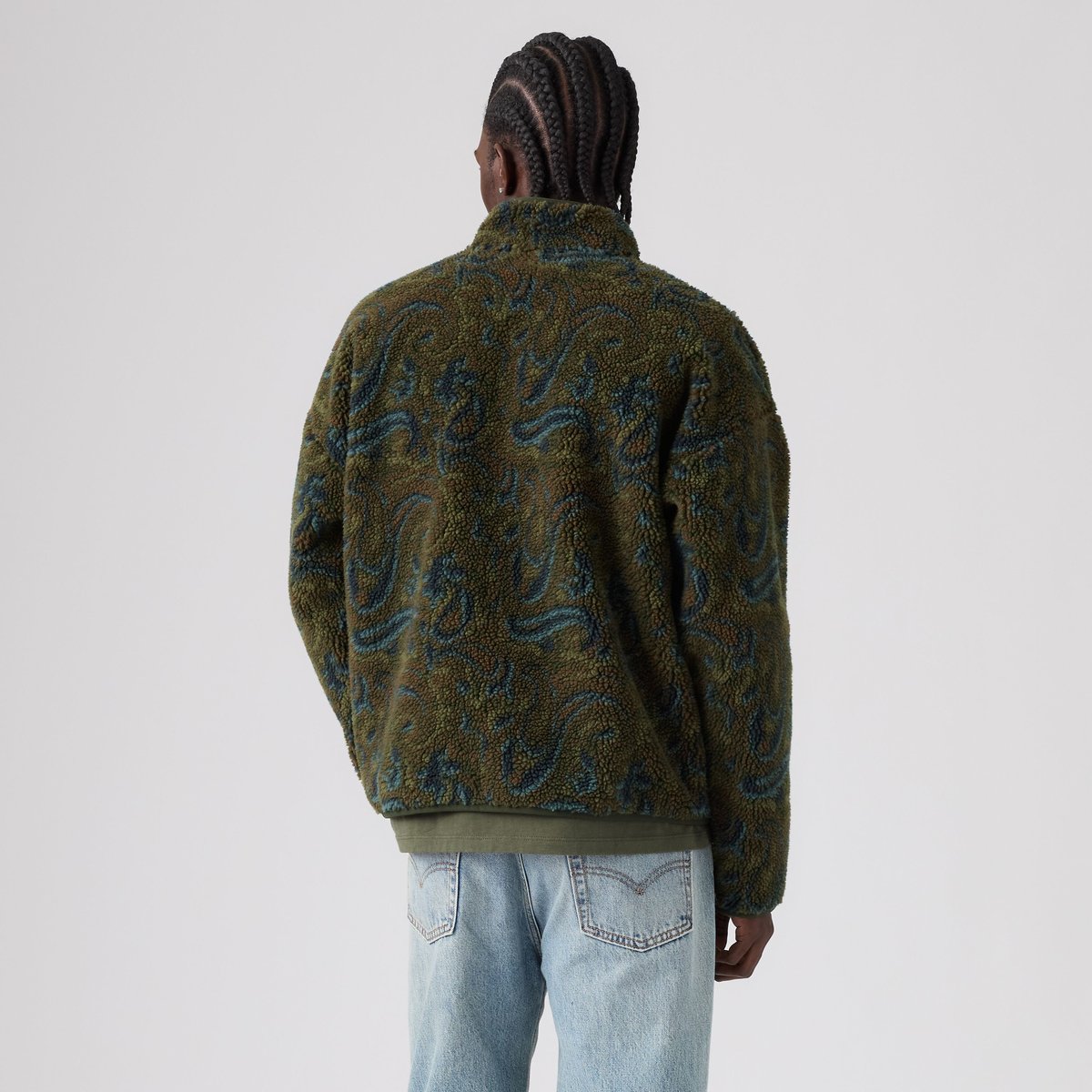 Sweat zippé Nolan Sherpa multicolore - sedona sherpa paisley rosin, LEVI'S