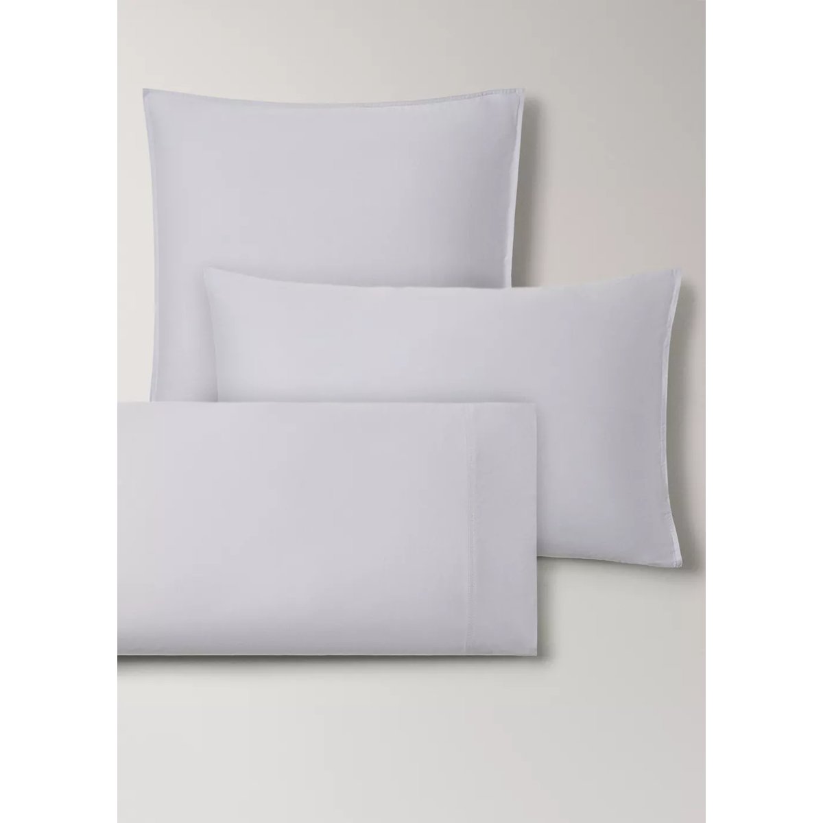 Deux taies d’oreiller en satin double surpiqûre 50x75 cm violet clair/pastel, MANGO HOME