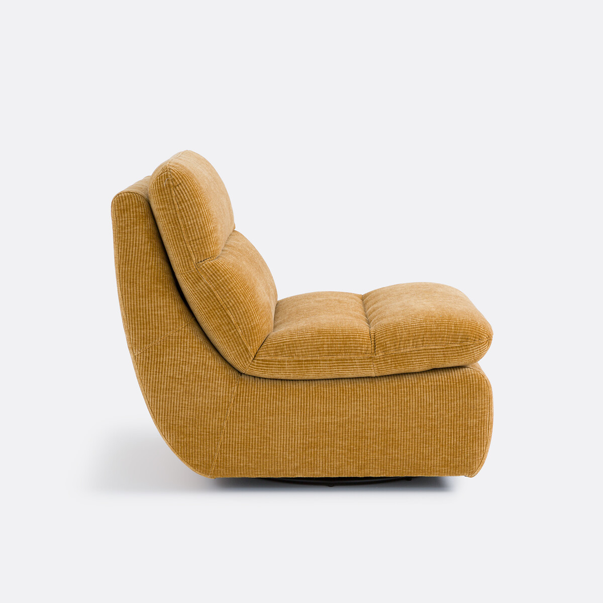 Fauteuil velours côtelé gaufré pivotant, ERABLE cannelle, LA REDOUTE INTERIEURS