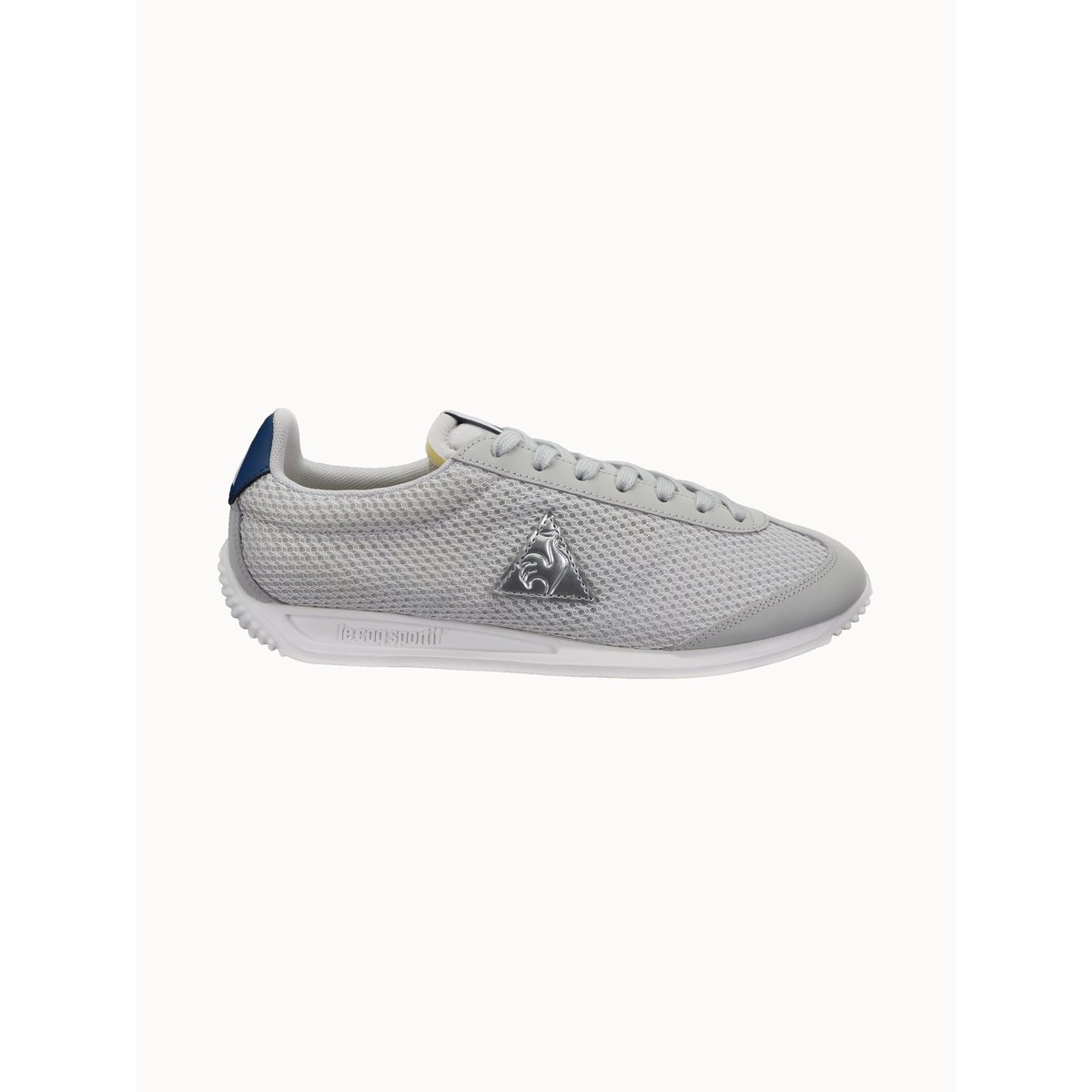 Sneakers retro-running en mesh et suede Quartz galet/old silver, LE COQ SPORTIF