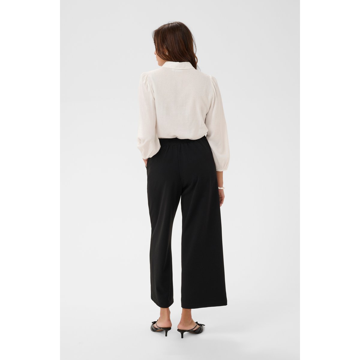 Pantalon casual noir, KAFFE