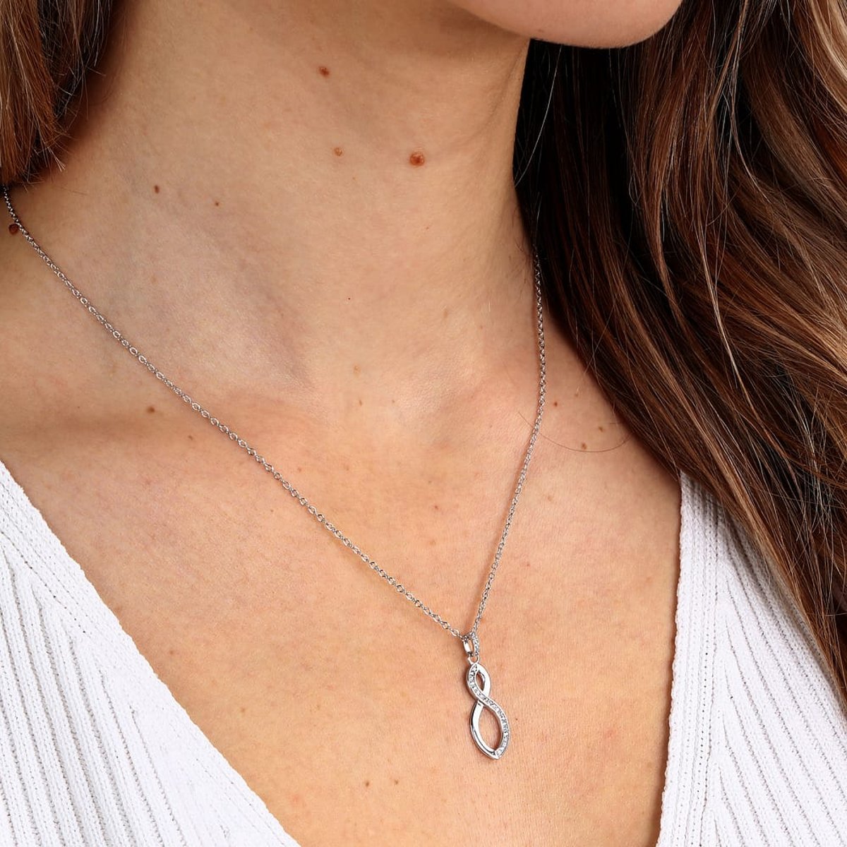 Colliers en Argent/oxyde de zirconium De Zirconium et Oxyde de zirconium argent, CLEOR