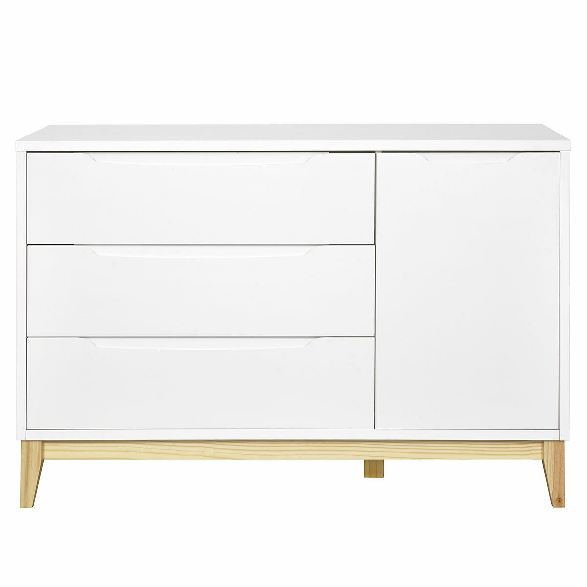 Commode YOONA blanc et bois, AKITEN RETAIL