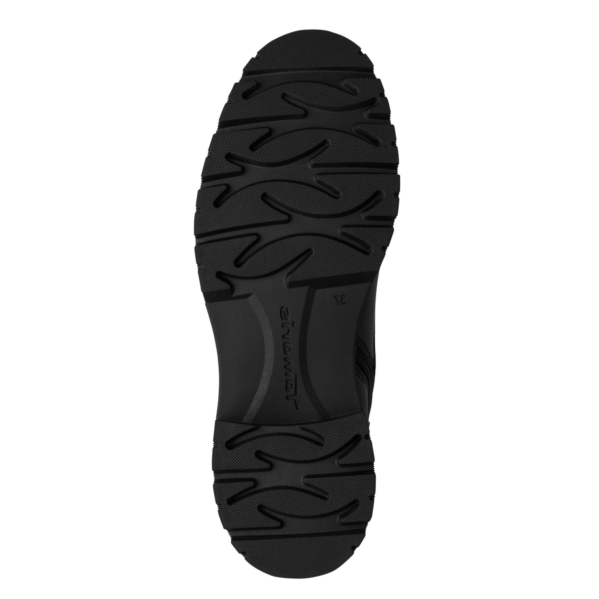 Bottine en cuir noir, TAMARIS