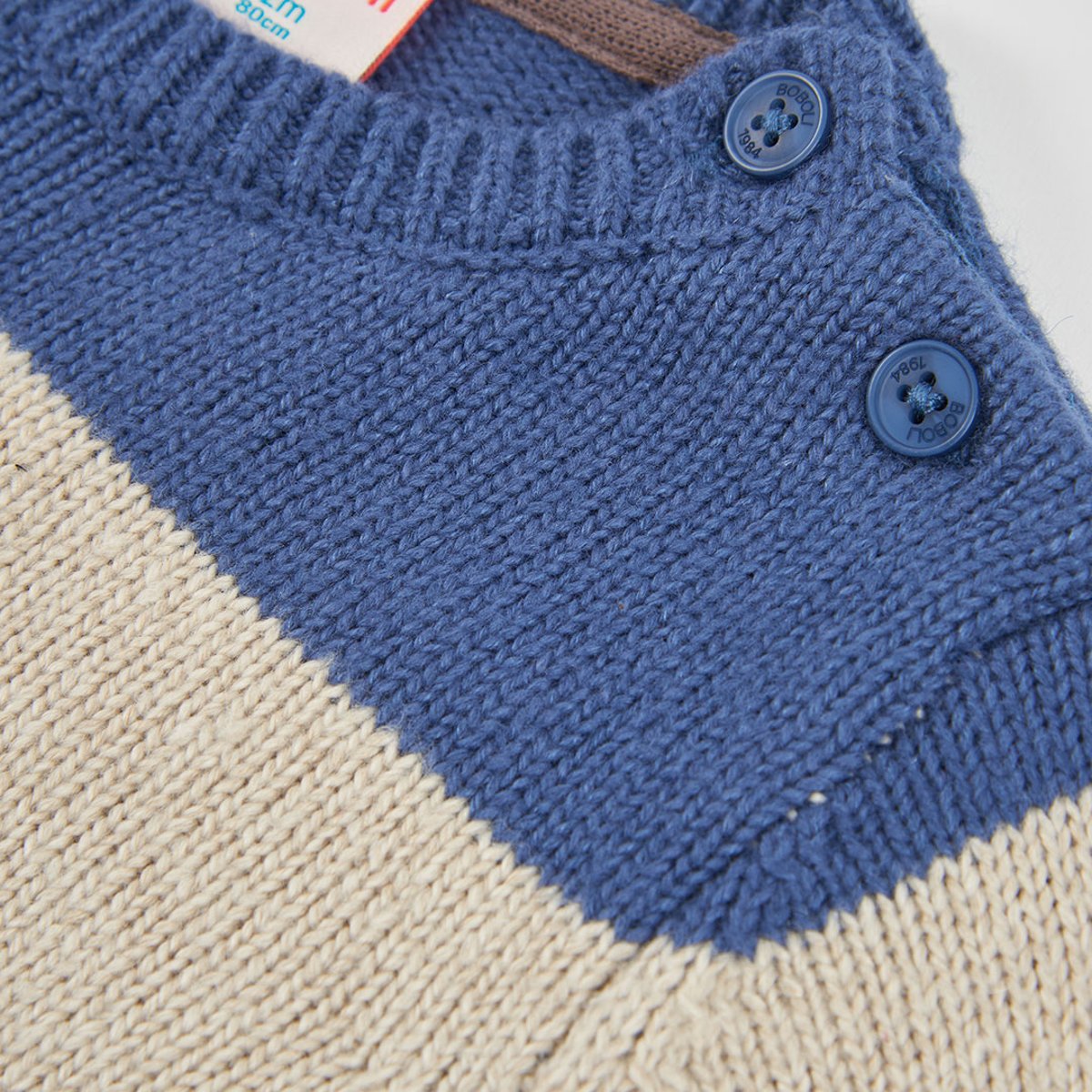 Pull garçon à rayures bleu, BOBOLI