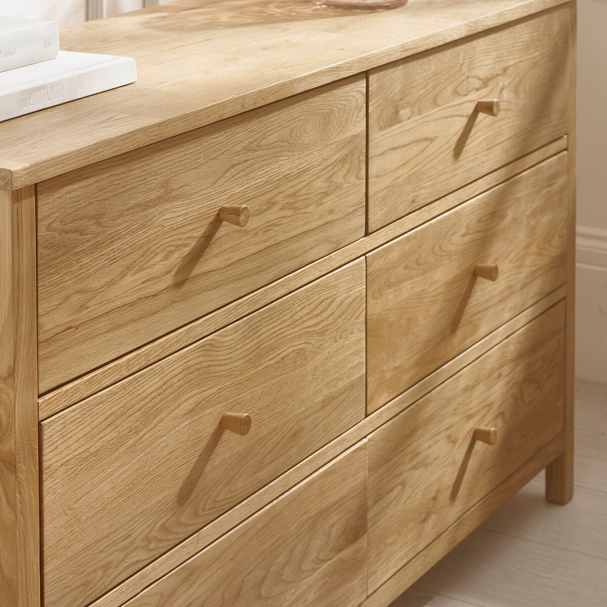 Coxhead 6 Drawer Oak Chest oak, SO'HOME