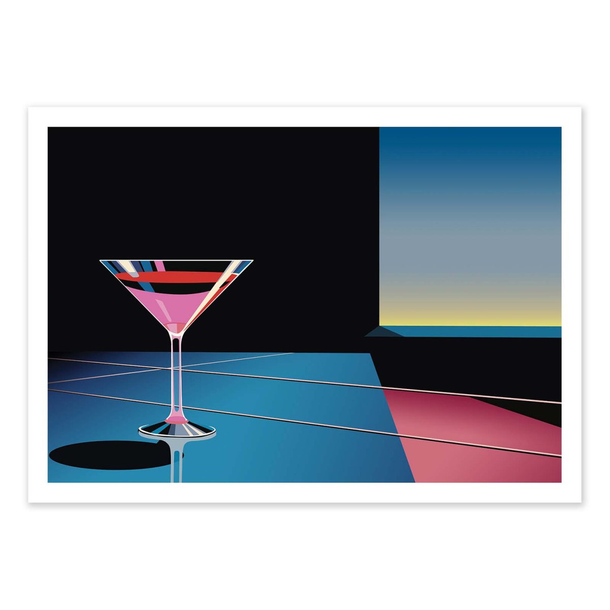 Affiche d'art - Cocktail - Vistas Studio rose, WALL EDITIONS