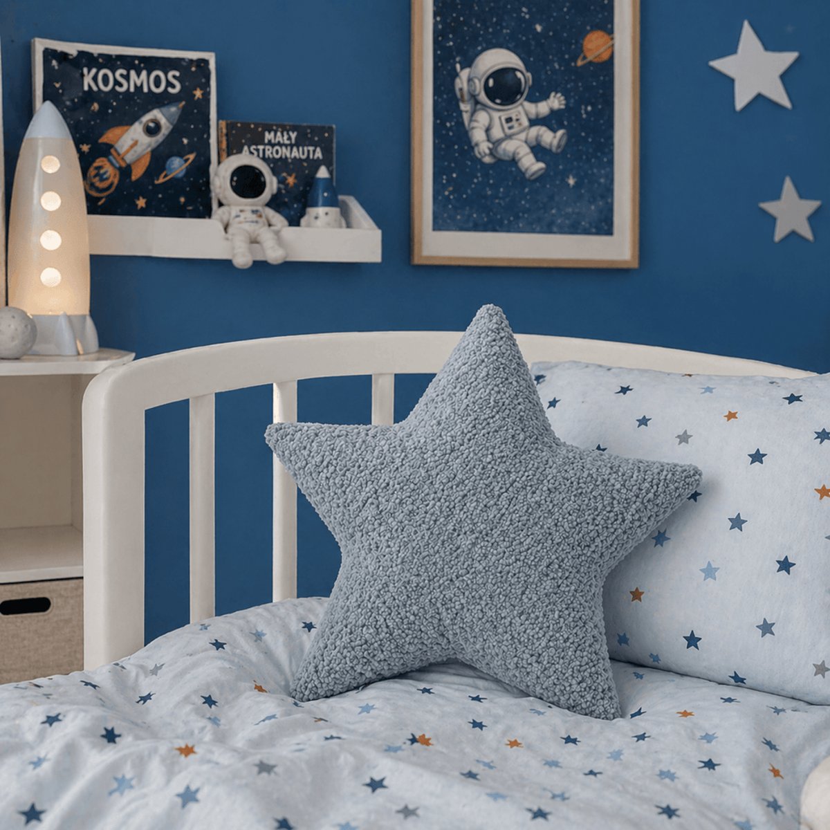Peluche étoile enfant BOUCLE blanc, MEOW BABY