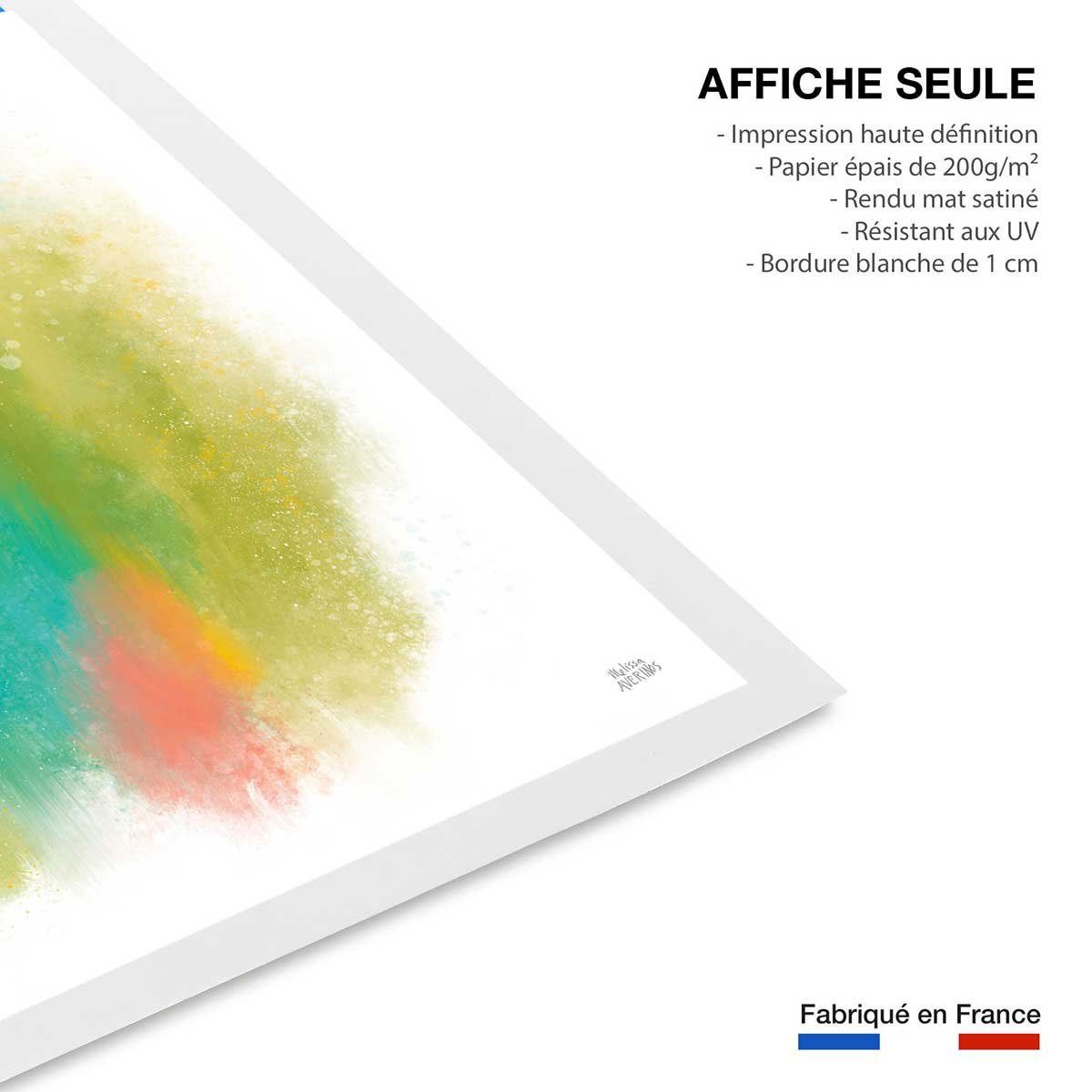 Poster happy green affiche seule, HEXOA