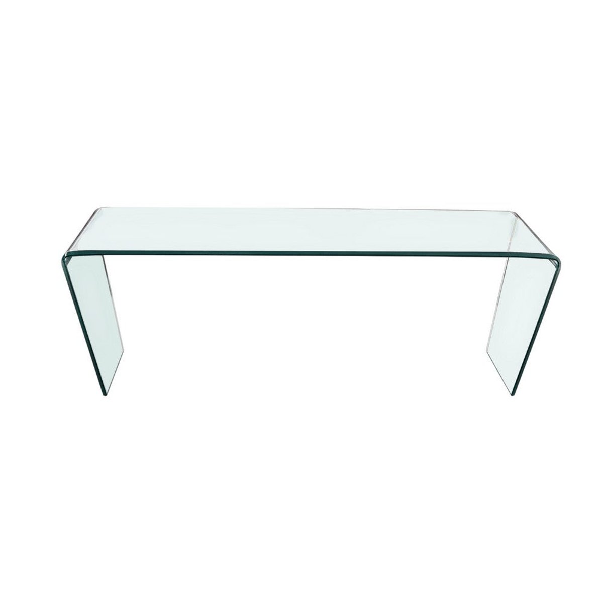 Table basse 120 cm en verre trempé transparent aucune, ZAGO