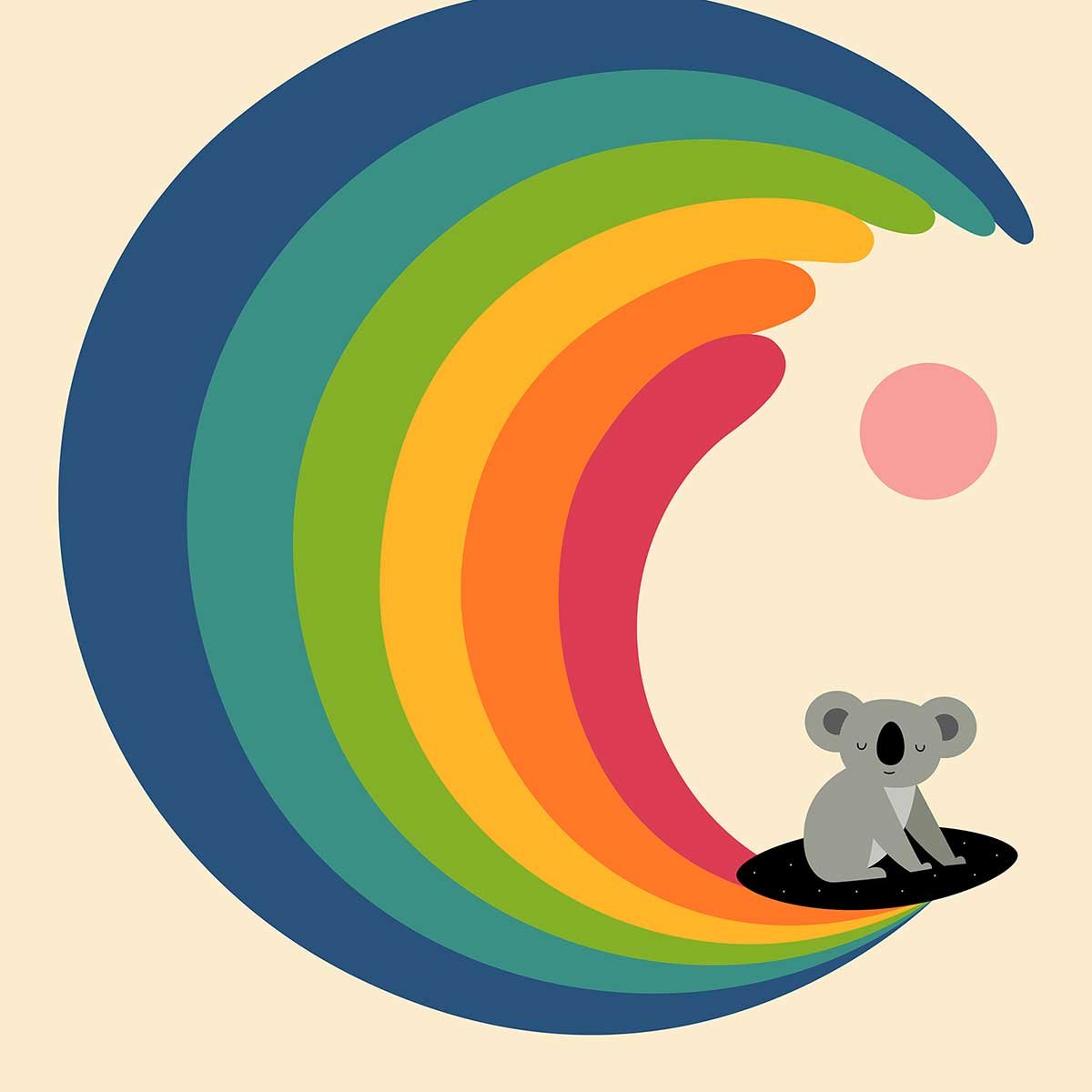 Tableau surf and koala toile imprimée, HEXOA