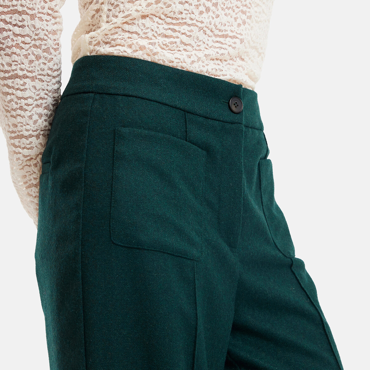 Pantalon large et droit vert emeraude, LA REDOUTE COLLECTIONS