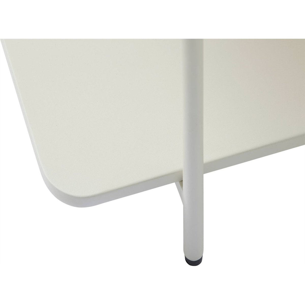Table d'appoint carrée avec tablette YUBA blanc, RECOLLECTION