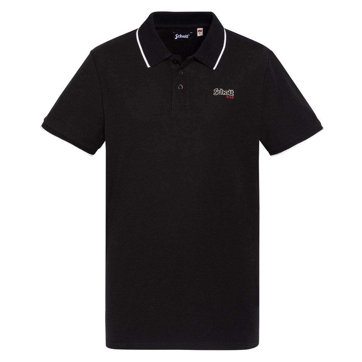 Polo piqué noir, SCHOTT