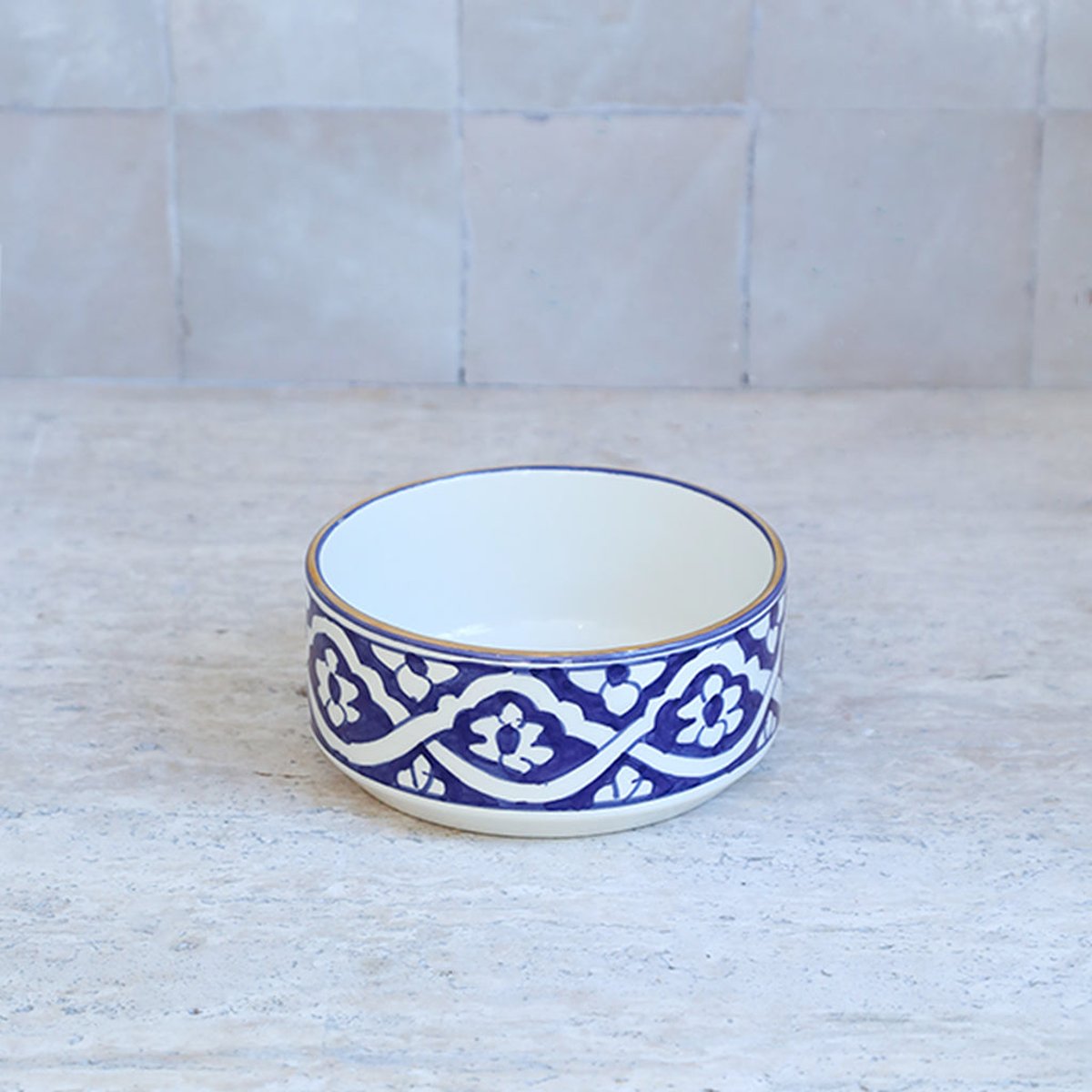 Plat de service FASSIA bleu majorelle, CHABI CHIC