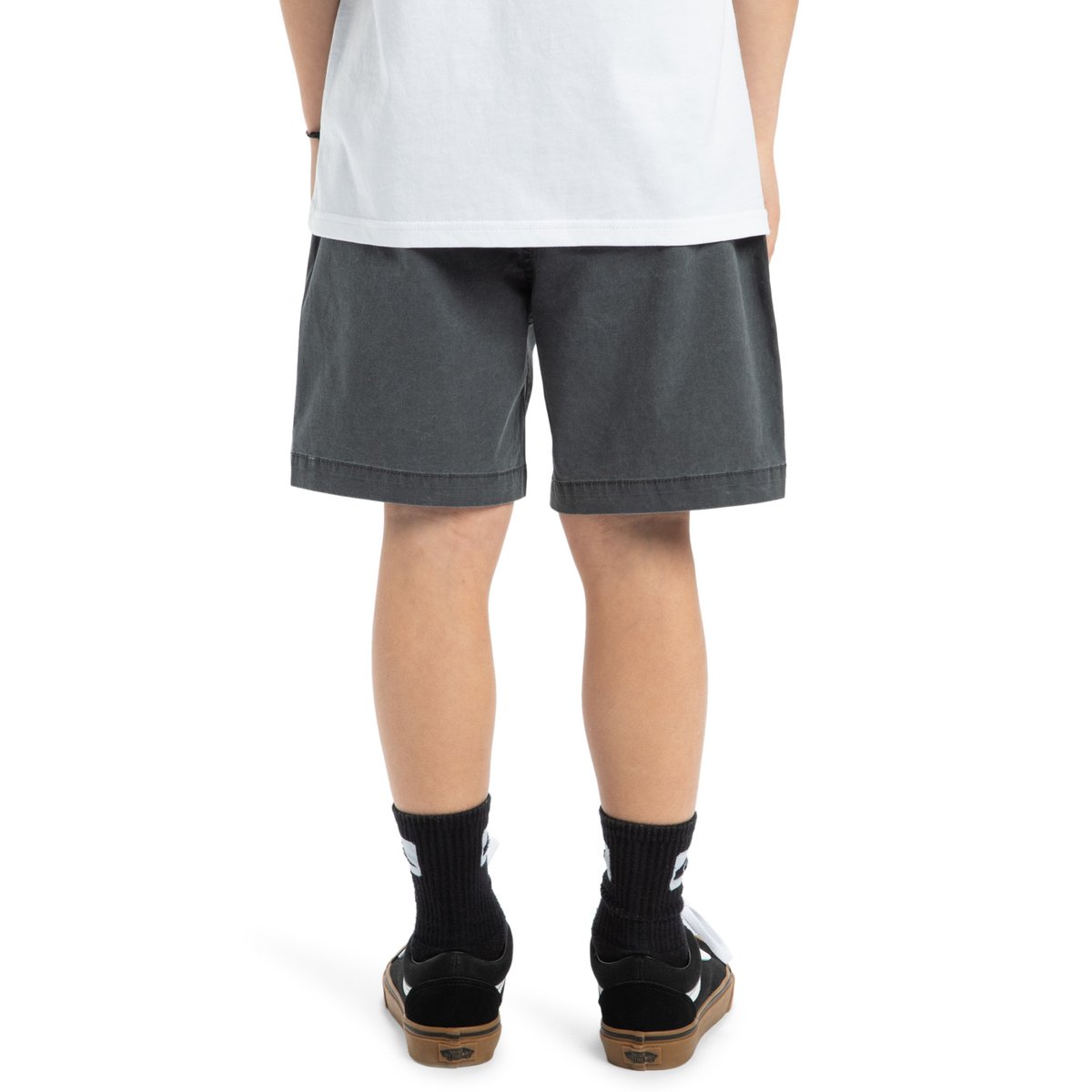 Short de marche à taille élastique TAXER YOUTH 15" noir black, QUIKSILVER