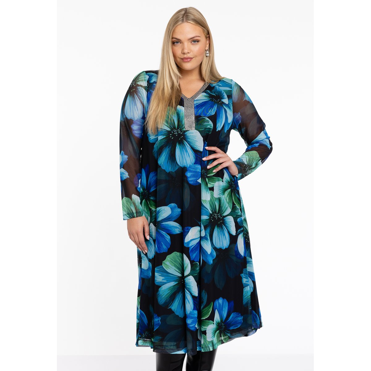 Robe imprimé noir, YOEK