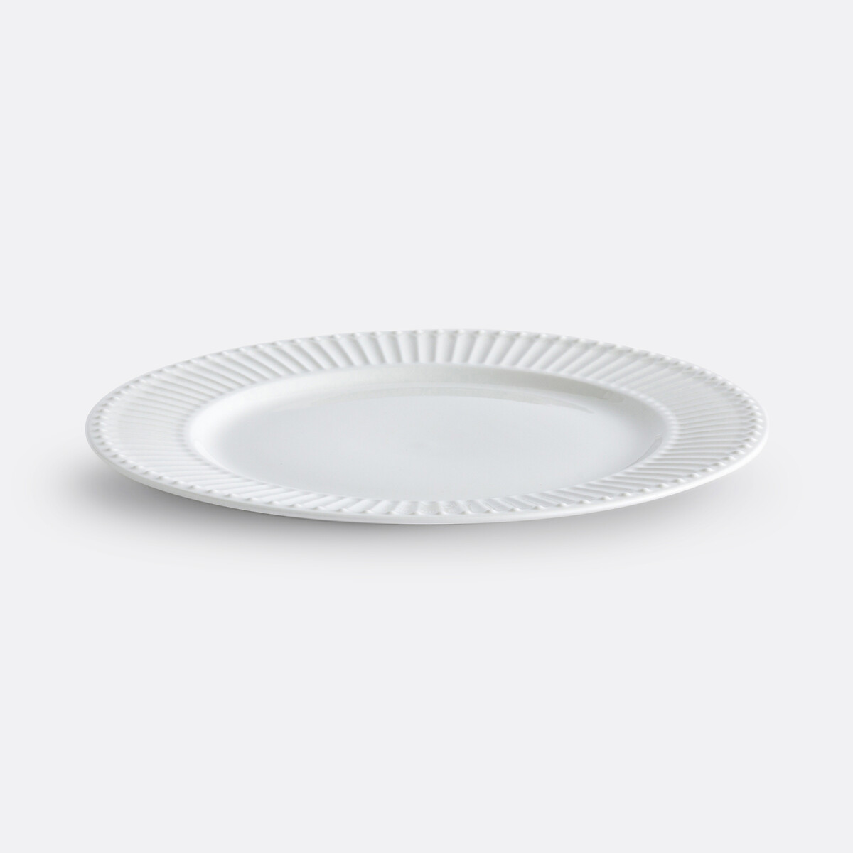 Lot de 6 assiettes plates en porcelaine, Jewely blanc, LA REDOUTE INTERIEURS