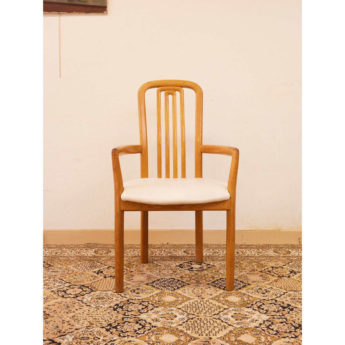 Lot de 4 chaises et 2 fauteuils en bois Alma N°1918 - Bon état bois clair, DEBONGOUT
