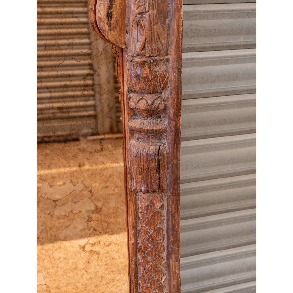 Grand miroir en bois Georges N°1307 - Bon état bois foncé, DEBONGOUT