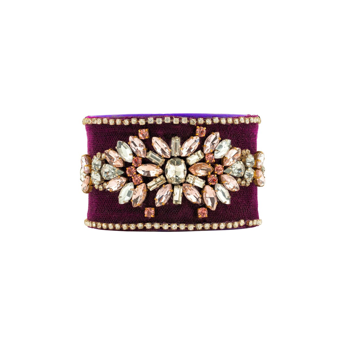 Bracelet manchette réglable perles MYLOS violet, HIPANEMA