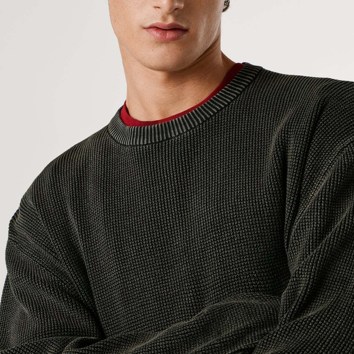 Pull Col Rond En Maille noir, PEPE JEANS