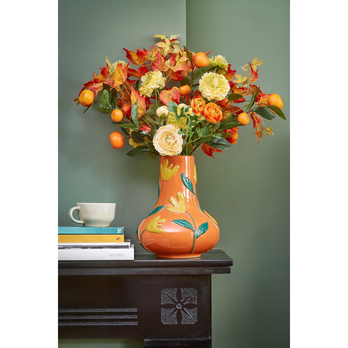 Vase fleuri AVA orange, MICA DECORATIONS