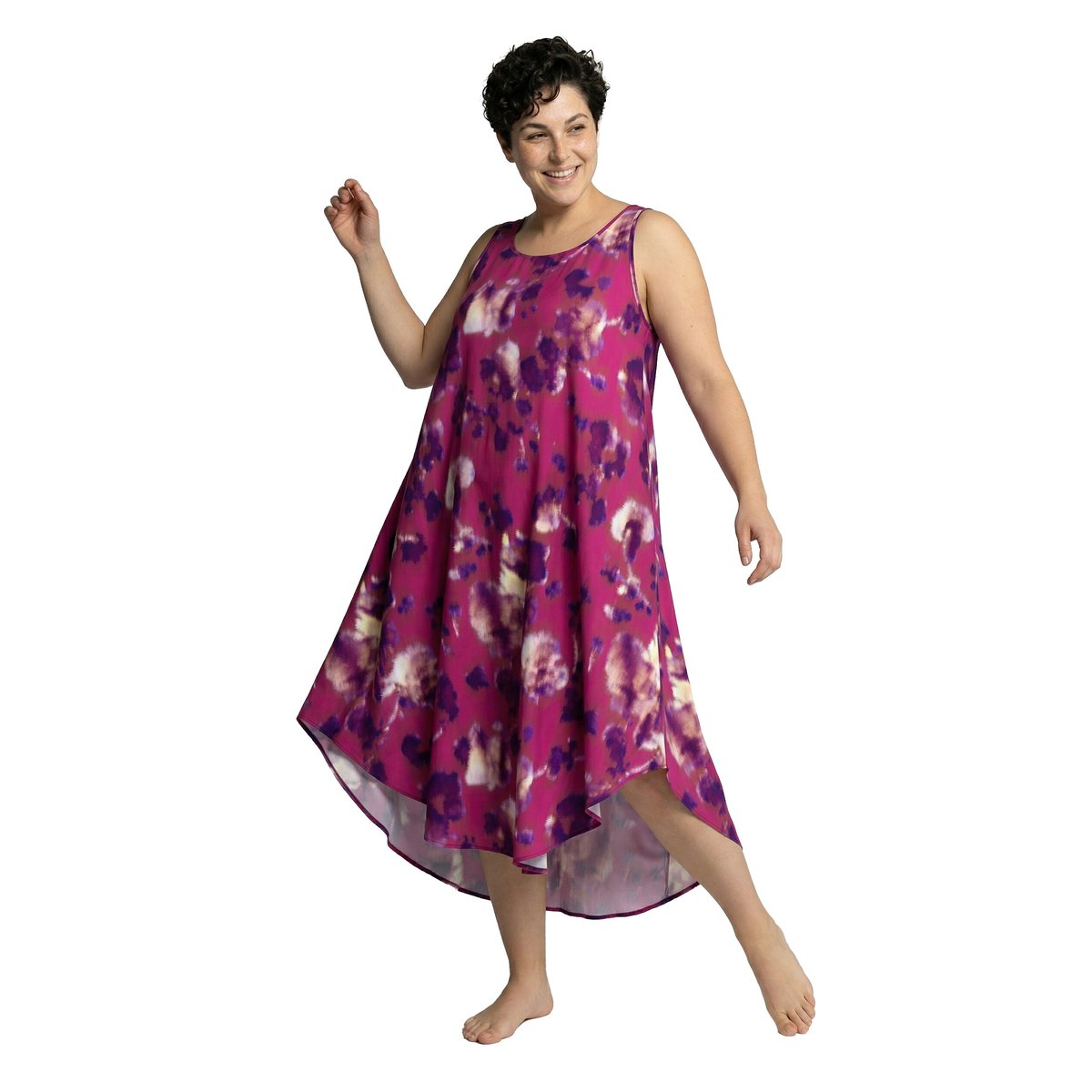 Robe midi sans manches bruyère clair, ULLA POPKEN