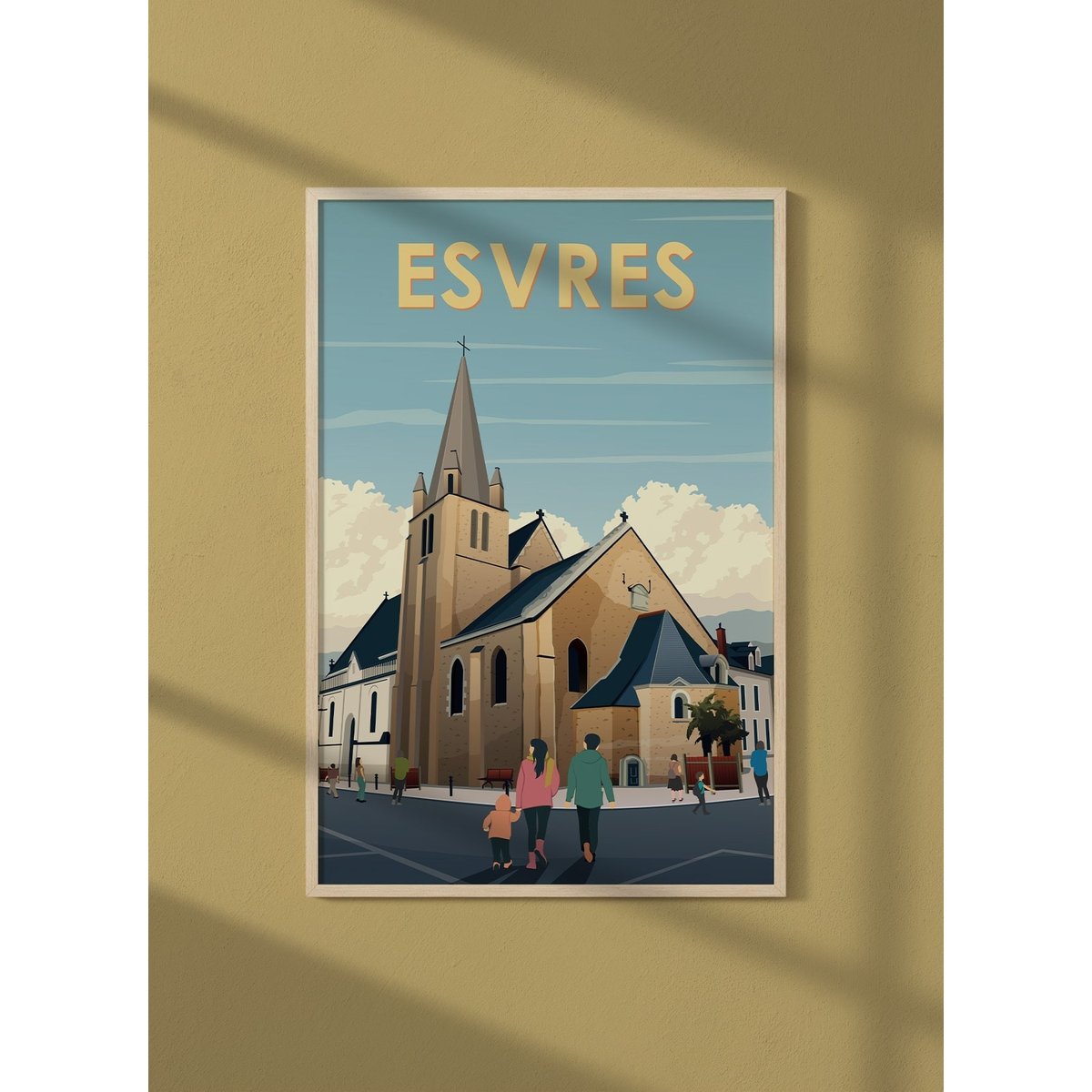 Affiche ville Esvres blanc, L'AFFICHERIE