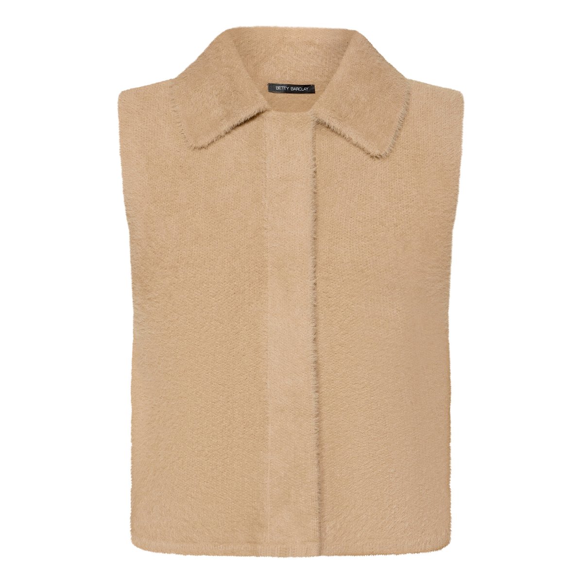 Veste sans manches en maille à col beige, BETTY BARCLAY
