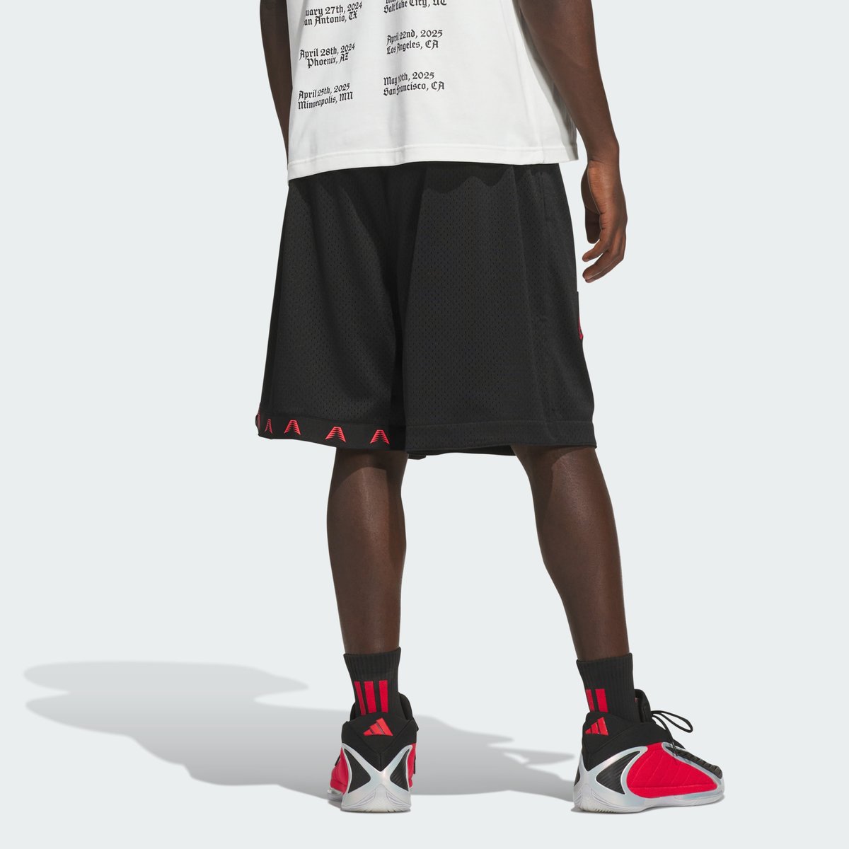 Short Anthony Edwards Foundation black / pure ruby, adidas Performance