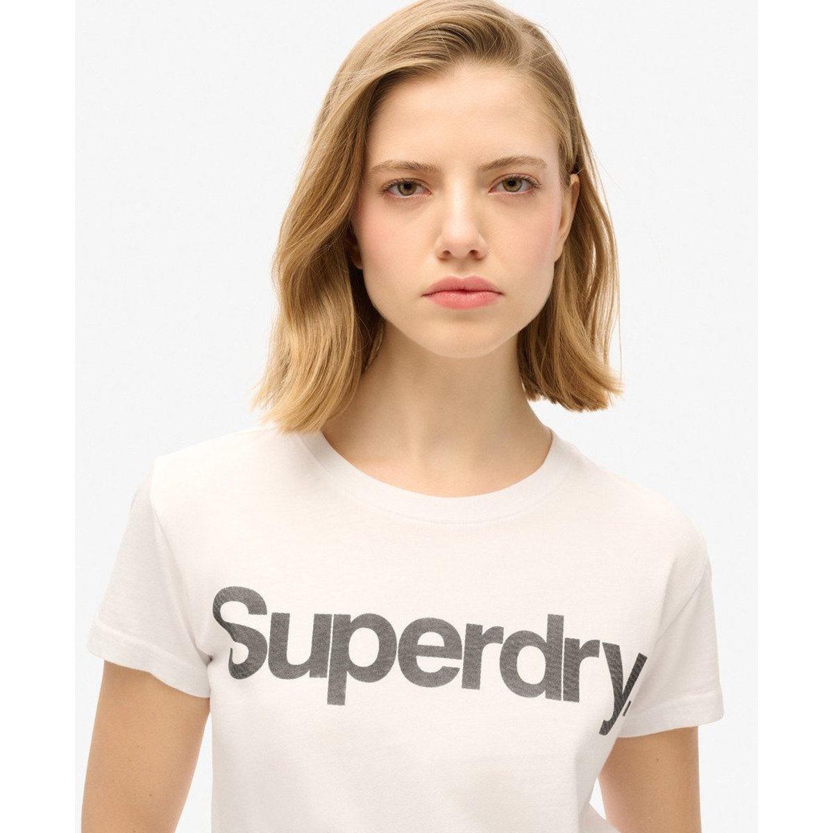 T-shirt Core Logo City blanc éclatant, SUPERDRY