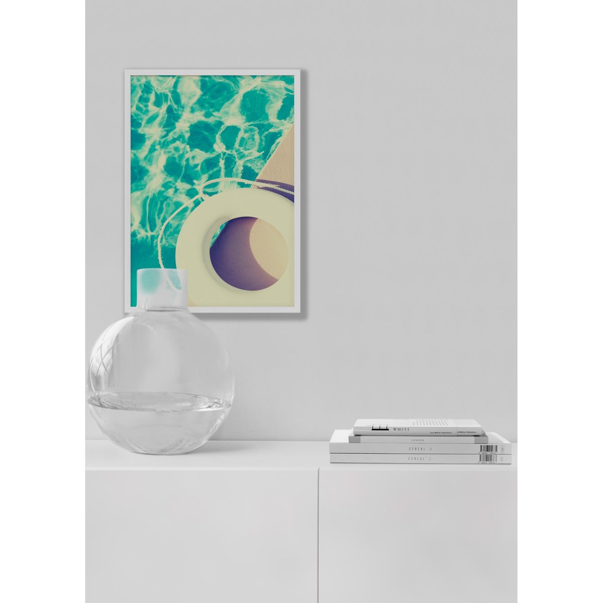 Poster Nature Eau 4 blanc, L'AFFICHERIE