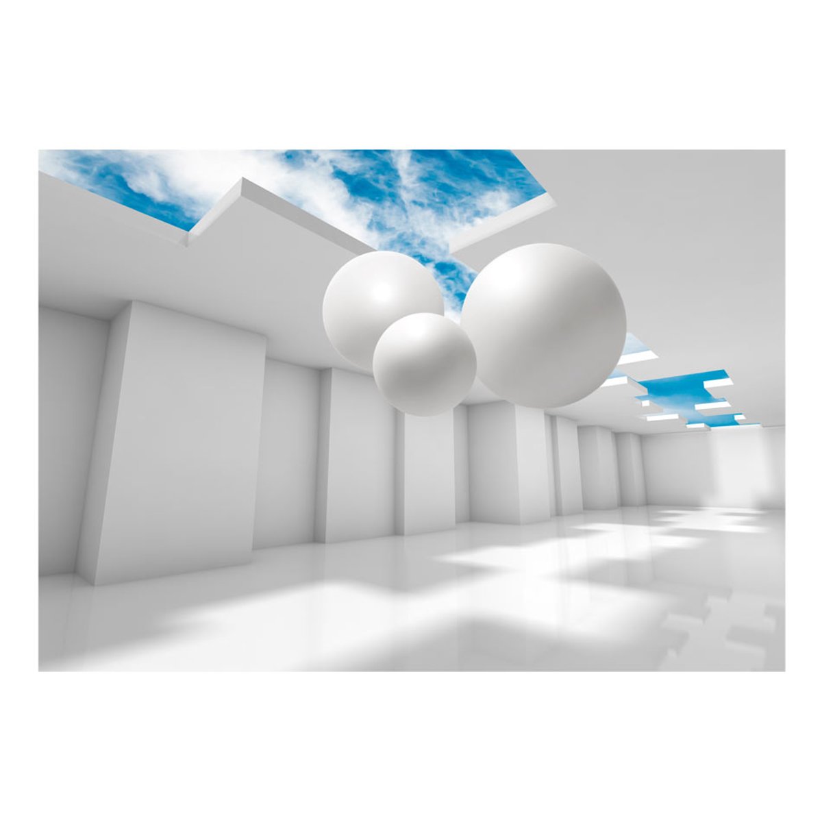 Papier peint intissé panoramique 3D et Perspective Architecture of the Future bleu, EDEN