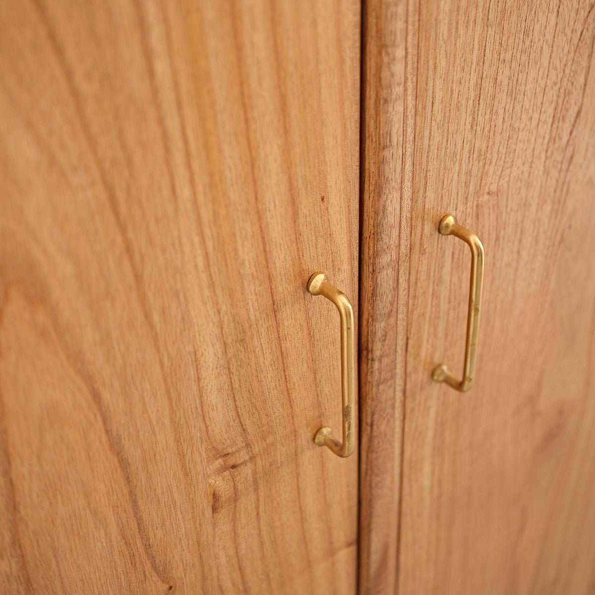 Armoire 2 portes en bois massif PIA naturel, BERAH GETAH