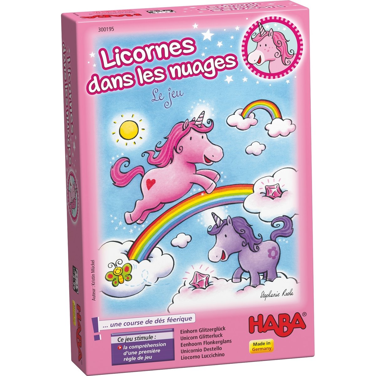 Licornes dans les nuages rose, HABA