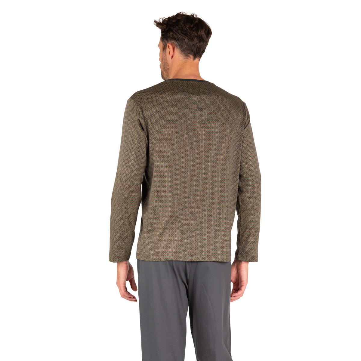 Pyjama T-shirt col V doré, EMINENCE