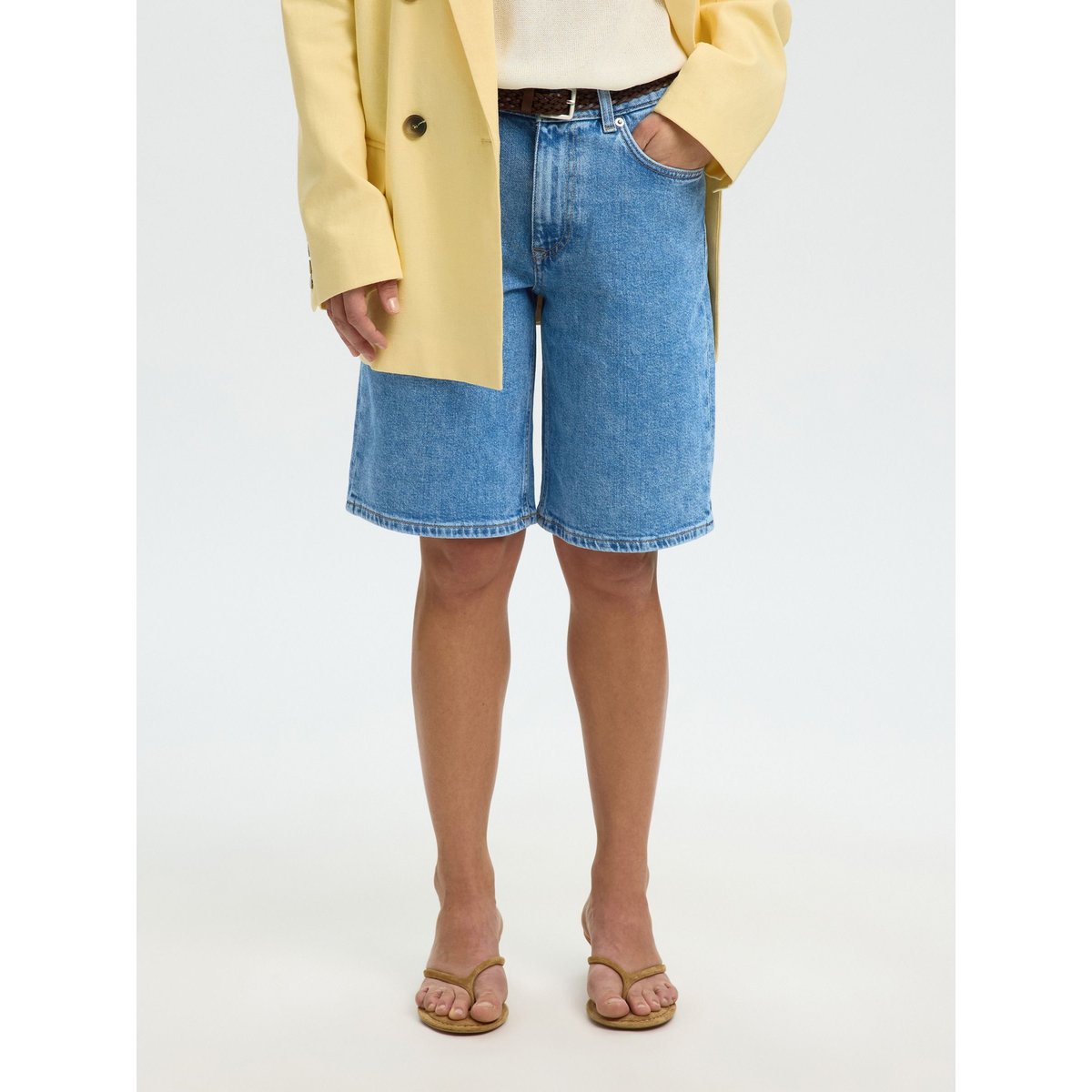 Shorts En Jean light blue denim, SELECTED