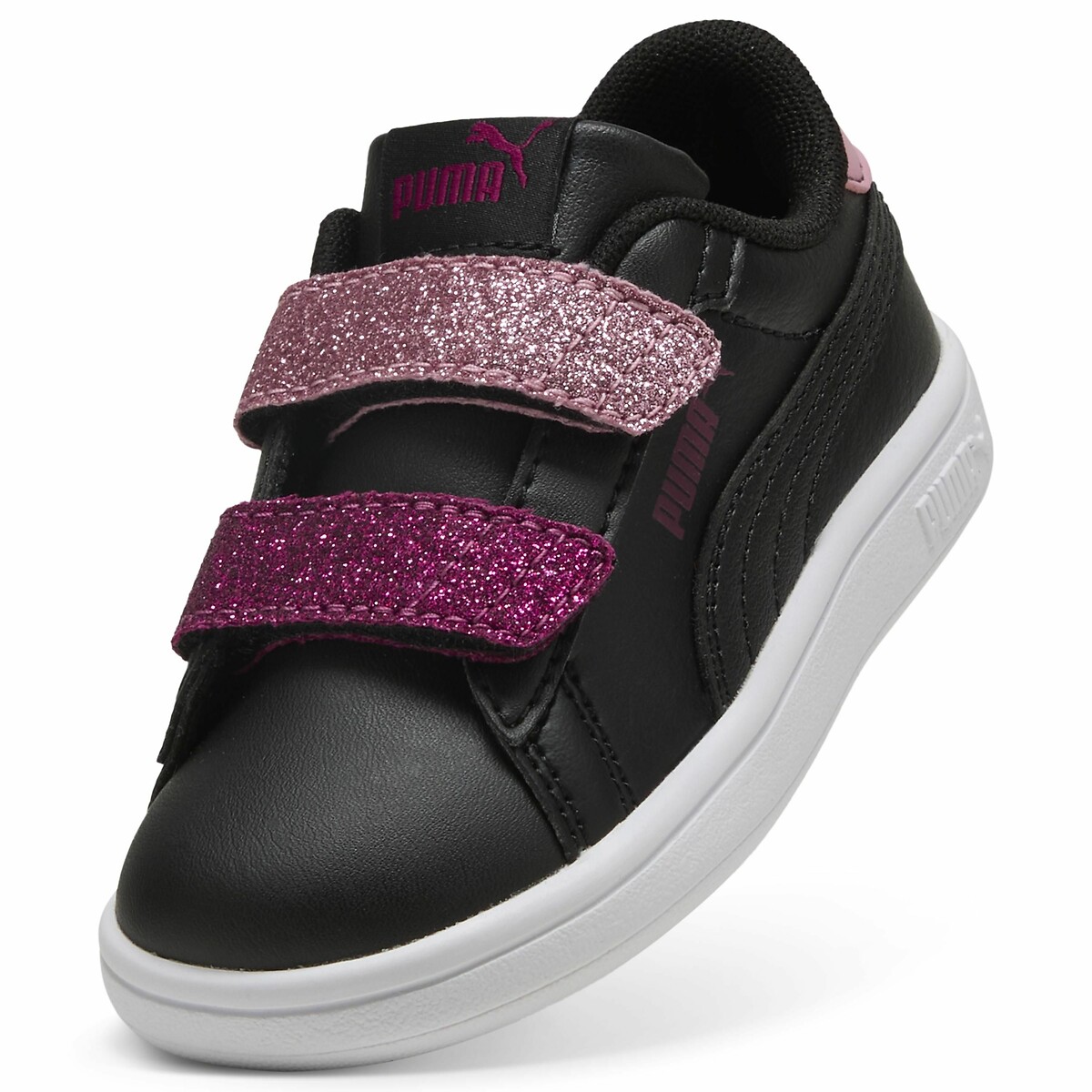 Baskets Smash 3.0 Glitter noir/rose, PUMA