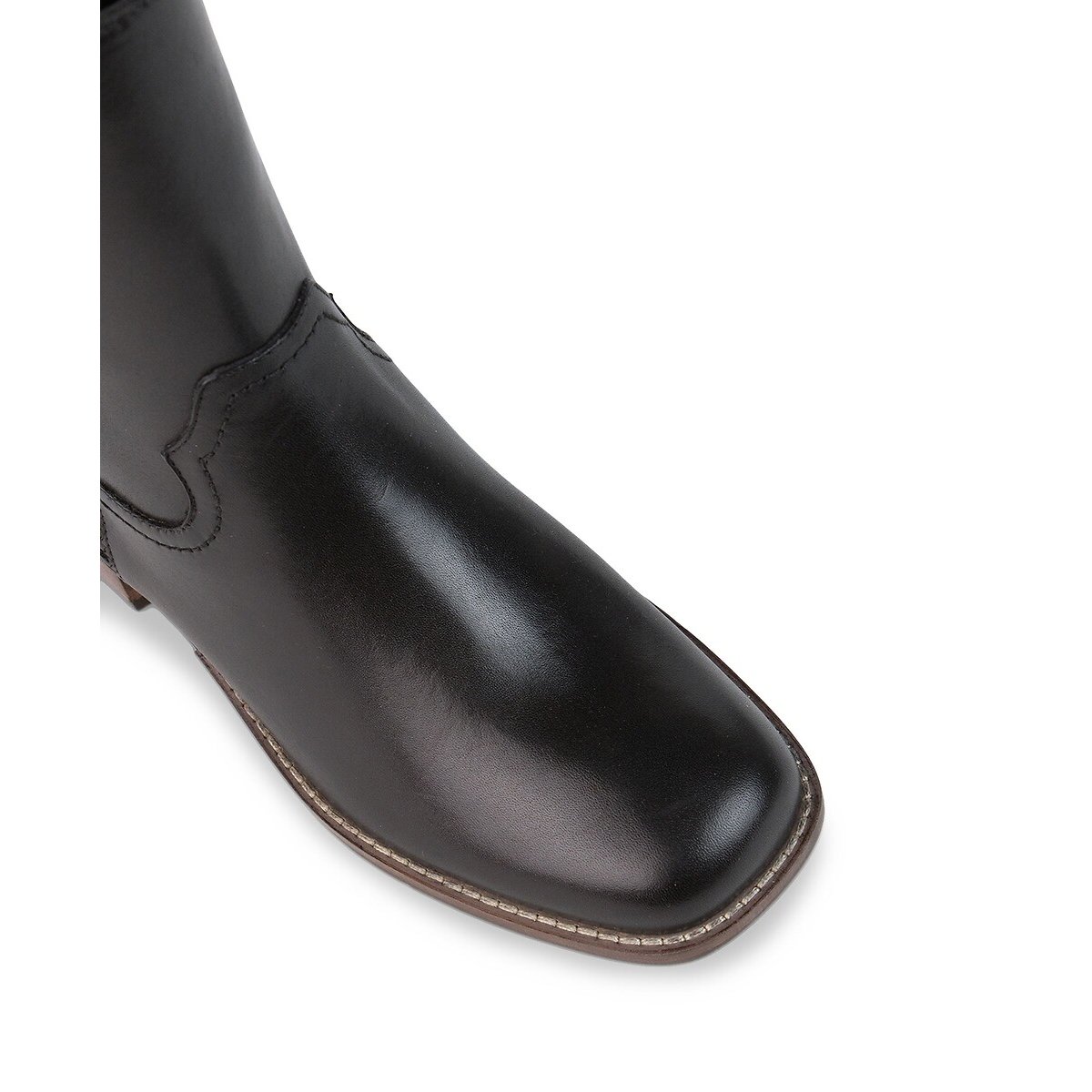 Bottines plates en cuir, VICTORIA noir, LES TROPEZIENNES PAR M.BELARBI