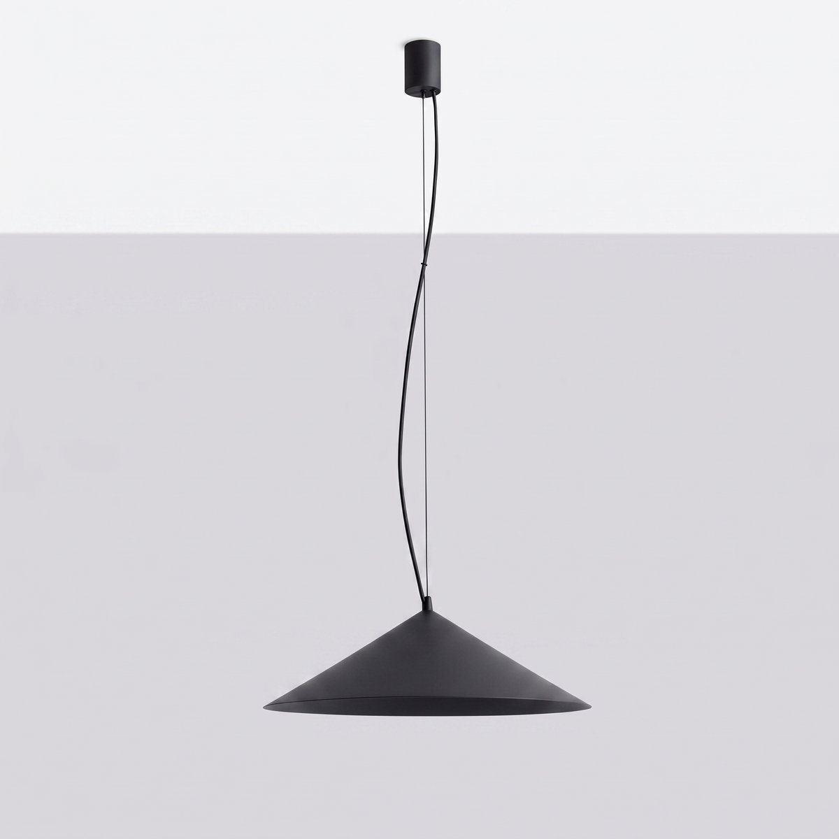 Suspension Acier Noir LED 1 Fint noir, EDEN