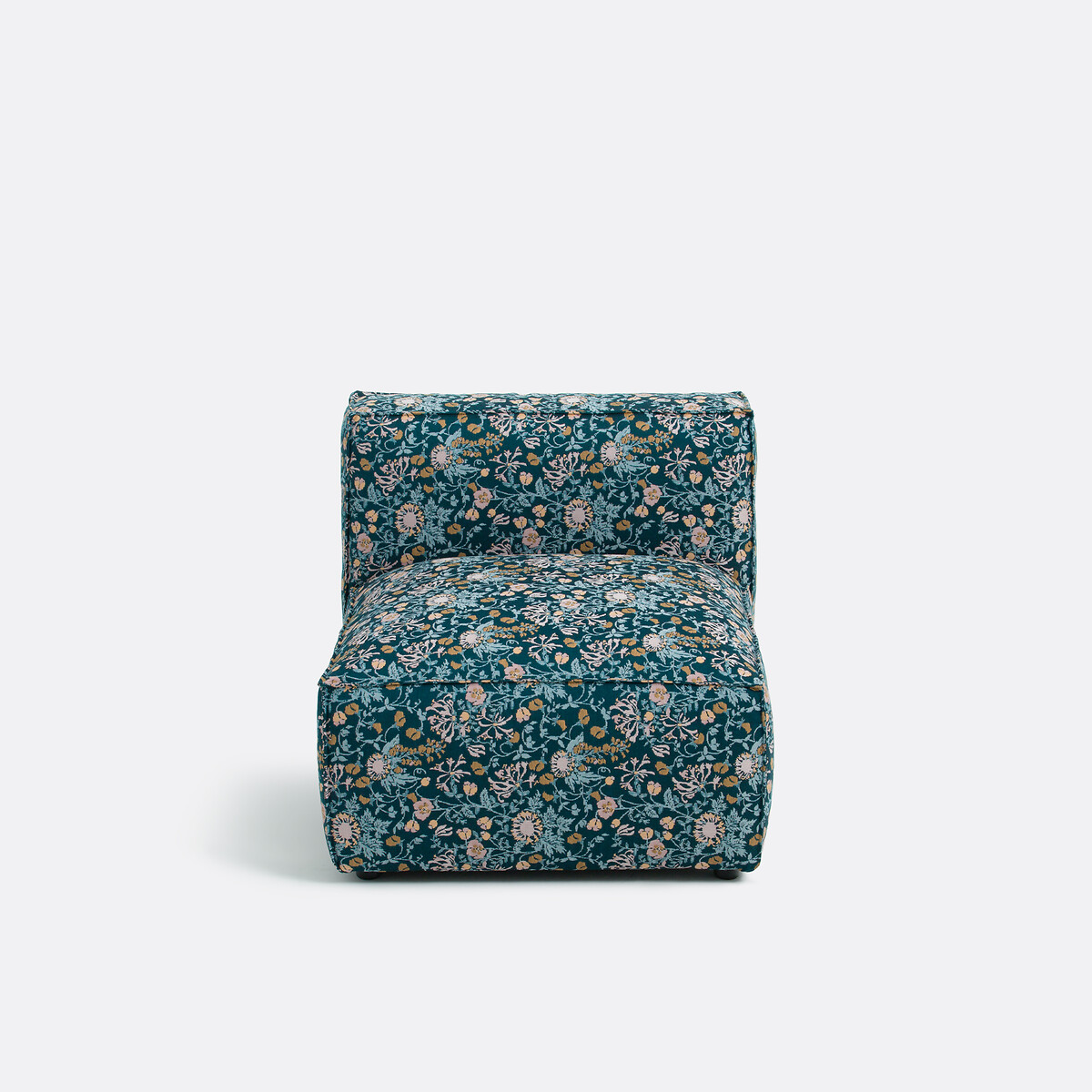 Elément chauffeuse pour canapé modulable, en jacquard fleuri, SEVEN jacquard fleuri, LA REDOUTE INTERIEURS