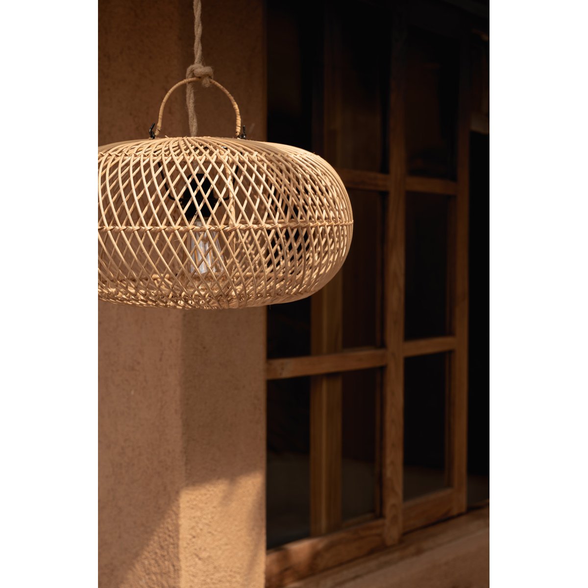 Suspension en rotin WHOLLY beige, BAZAR BIZAR