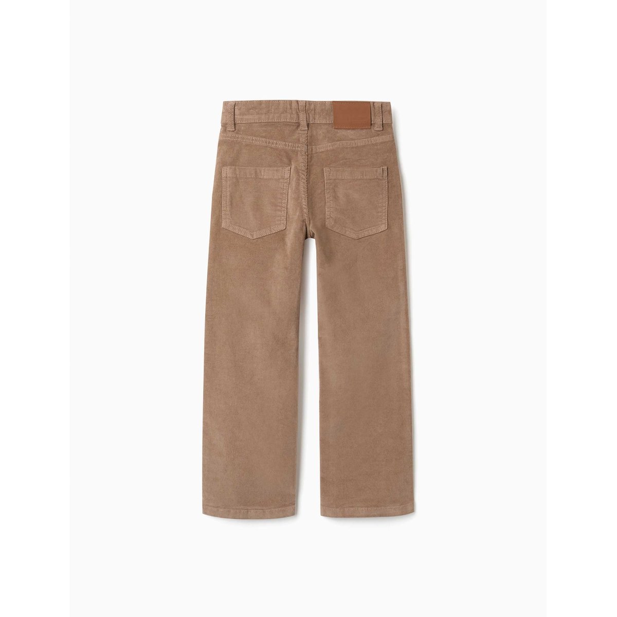 Pantalon à coupe droite en velours côtelé beige, ZIPPY