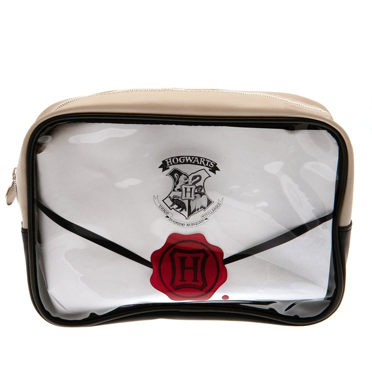 Ensemble de trousse de toilette motif/style Hedwige et lettre de Poudlard blanc / marron / noir, HARRY POTTER