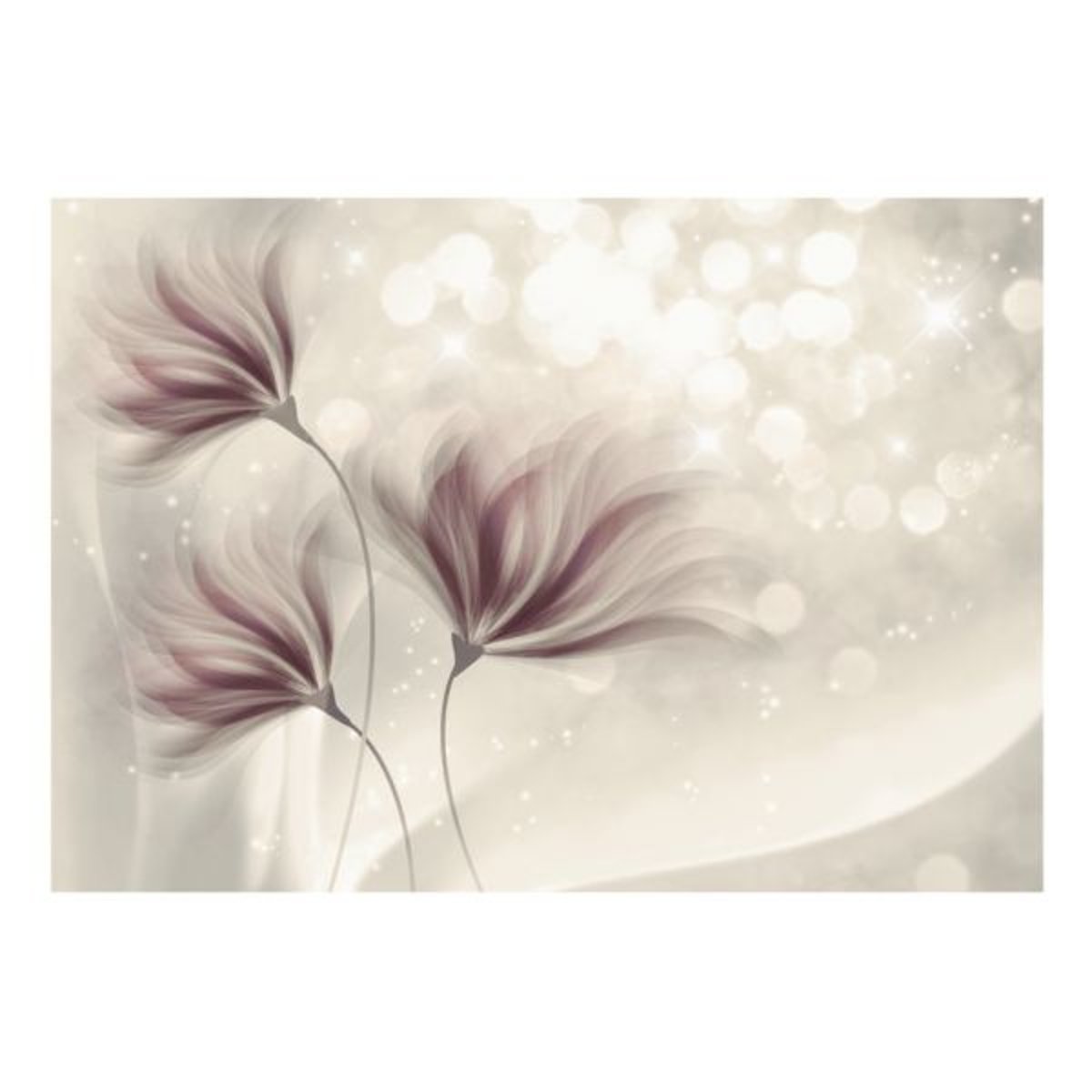Papier peint intissé panoramique Fleurs Luminous Morning beige, EDEN