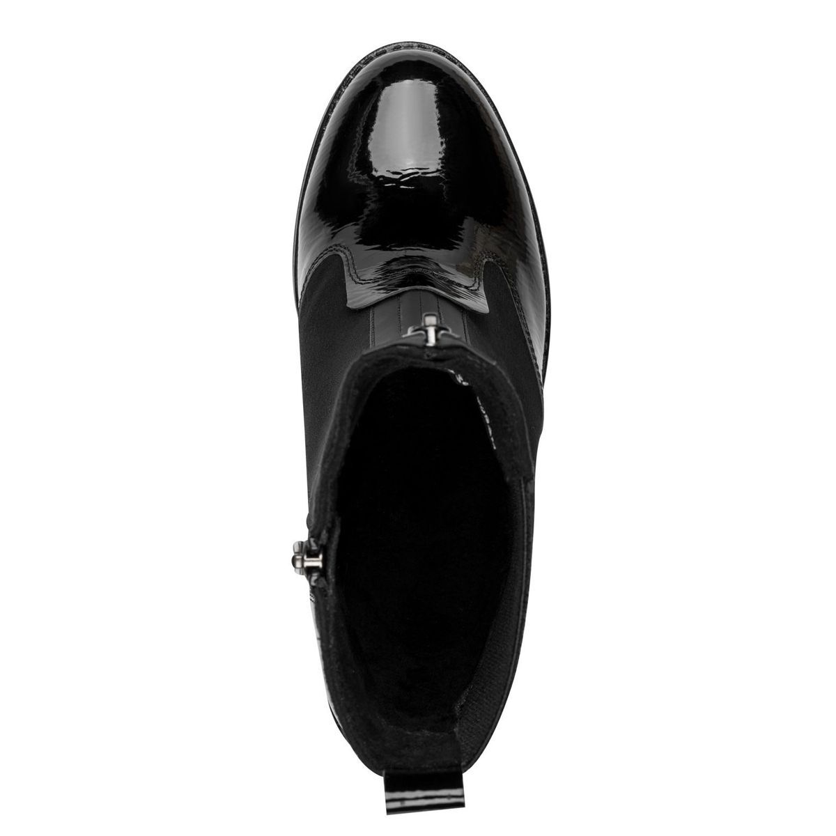 Bottine Chelsea talon bloc noir combiné, MARCO TOZZI